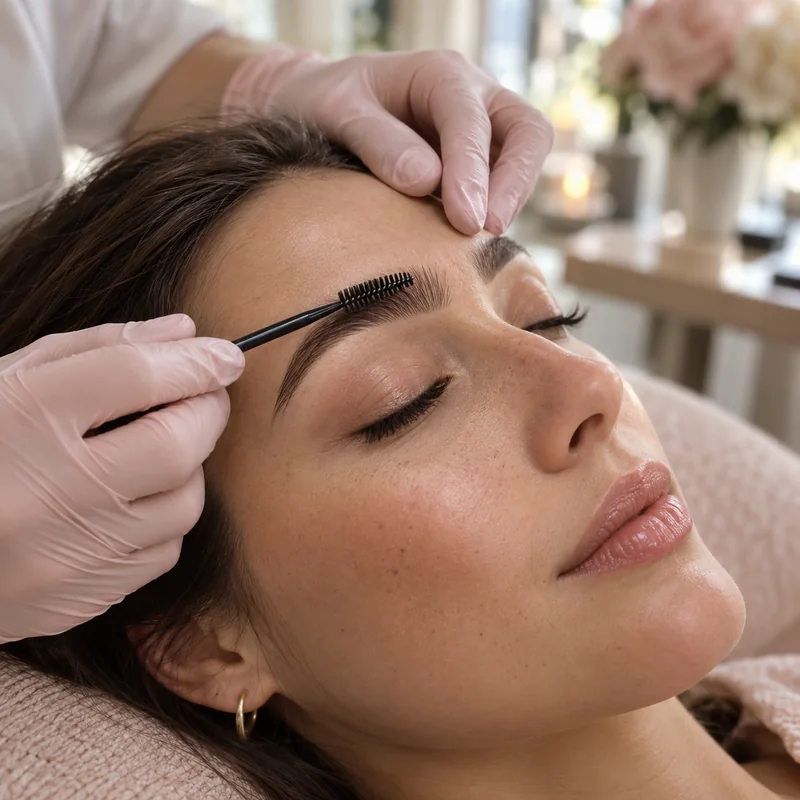 Cílios naturais curvados após lash lifting